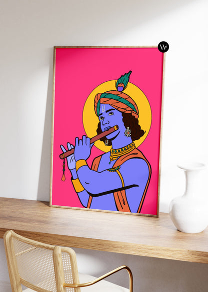 KRISHNA'S FLUTE PRINT