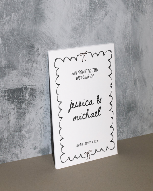 Whimsical Handwritten Wedding Sign