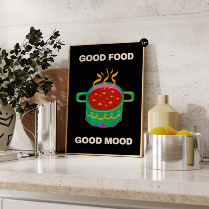 GOOD FOOD GOOD MOOD PRINT