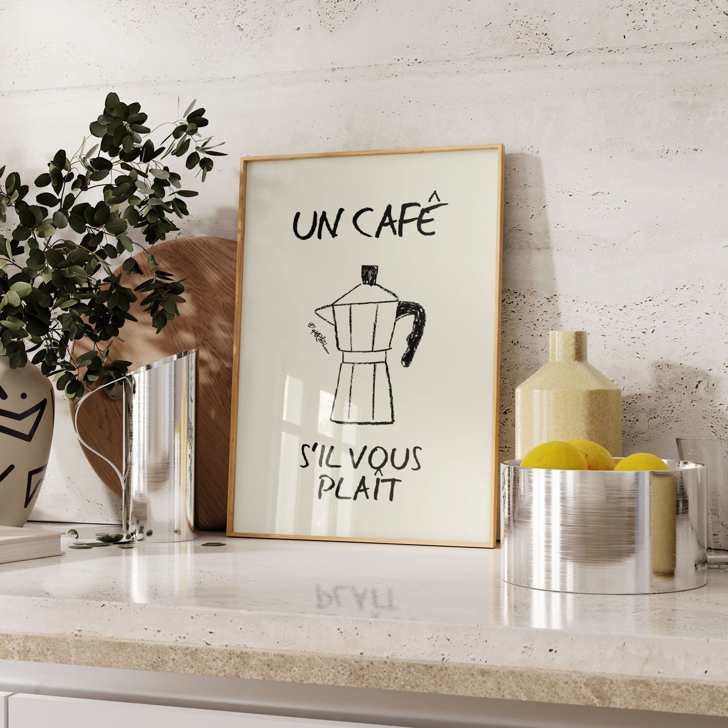 Un Cafe S'il Vous Plait Print