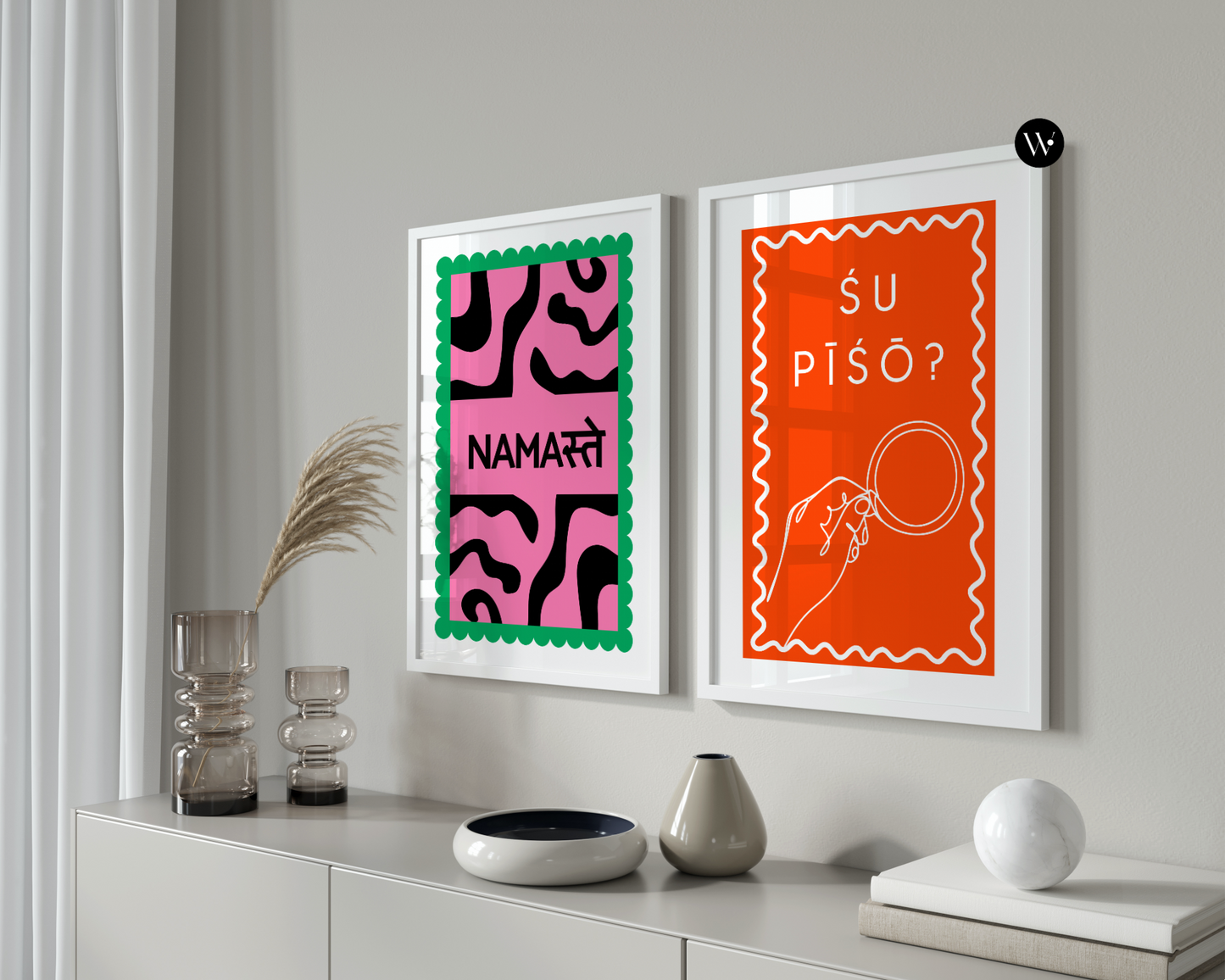 Vibrant Pink Namaste Print