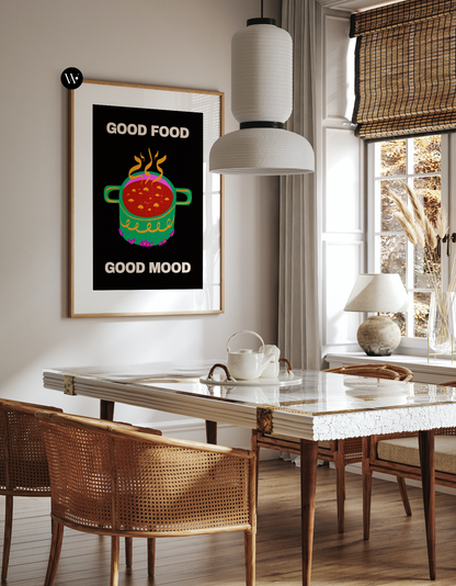 GOOD FOOD GOOD MOOD PRINT