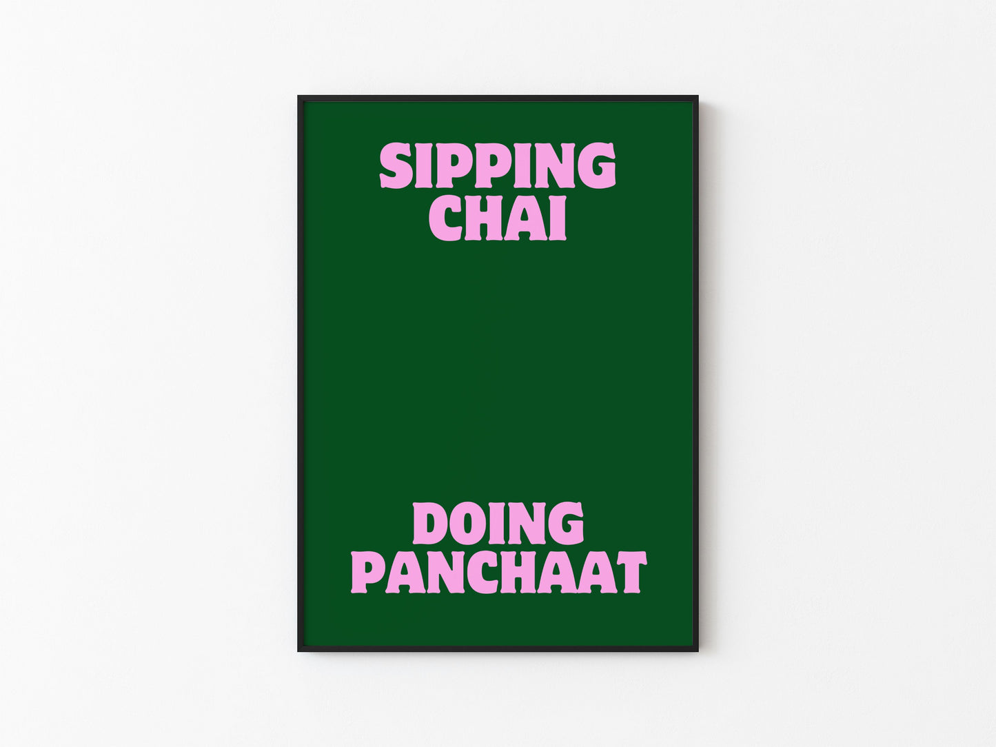 SIPPING CHAI DOING PANCHAAT PRINT