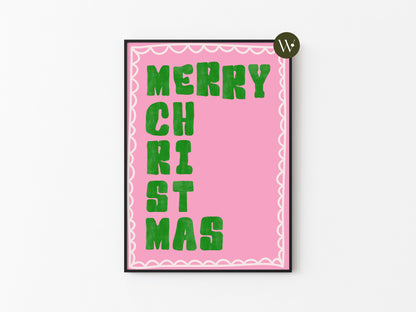 MERRY CHRISTMAS PRINT