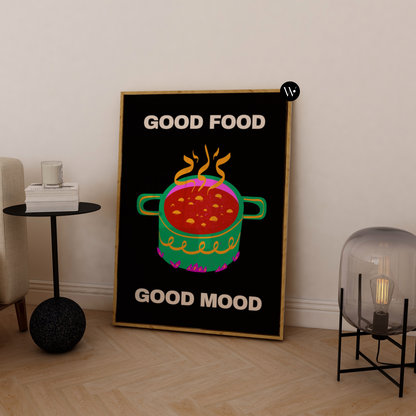 GOOD FOOD GOOD MOOD PRINT