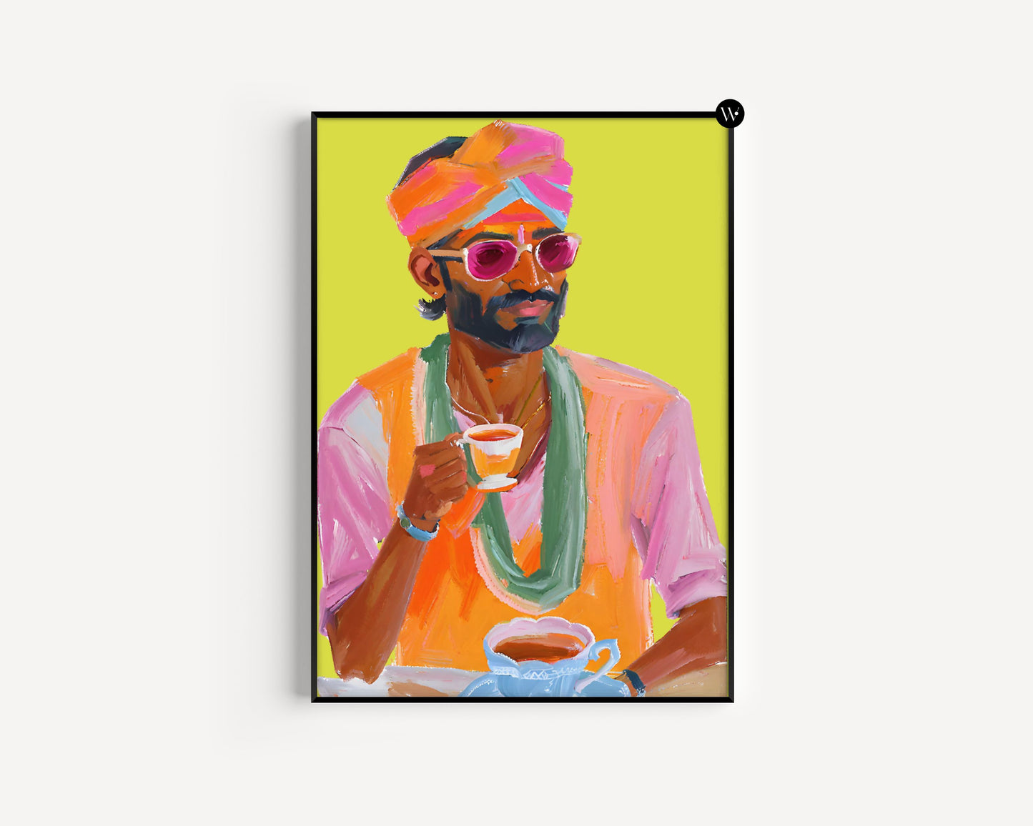 Desi Man With Chai Poster Print