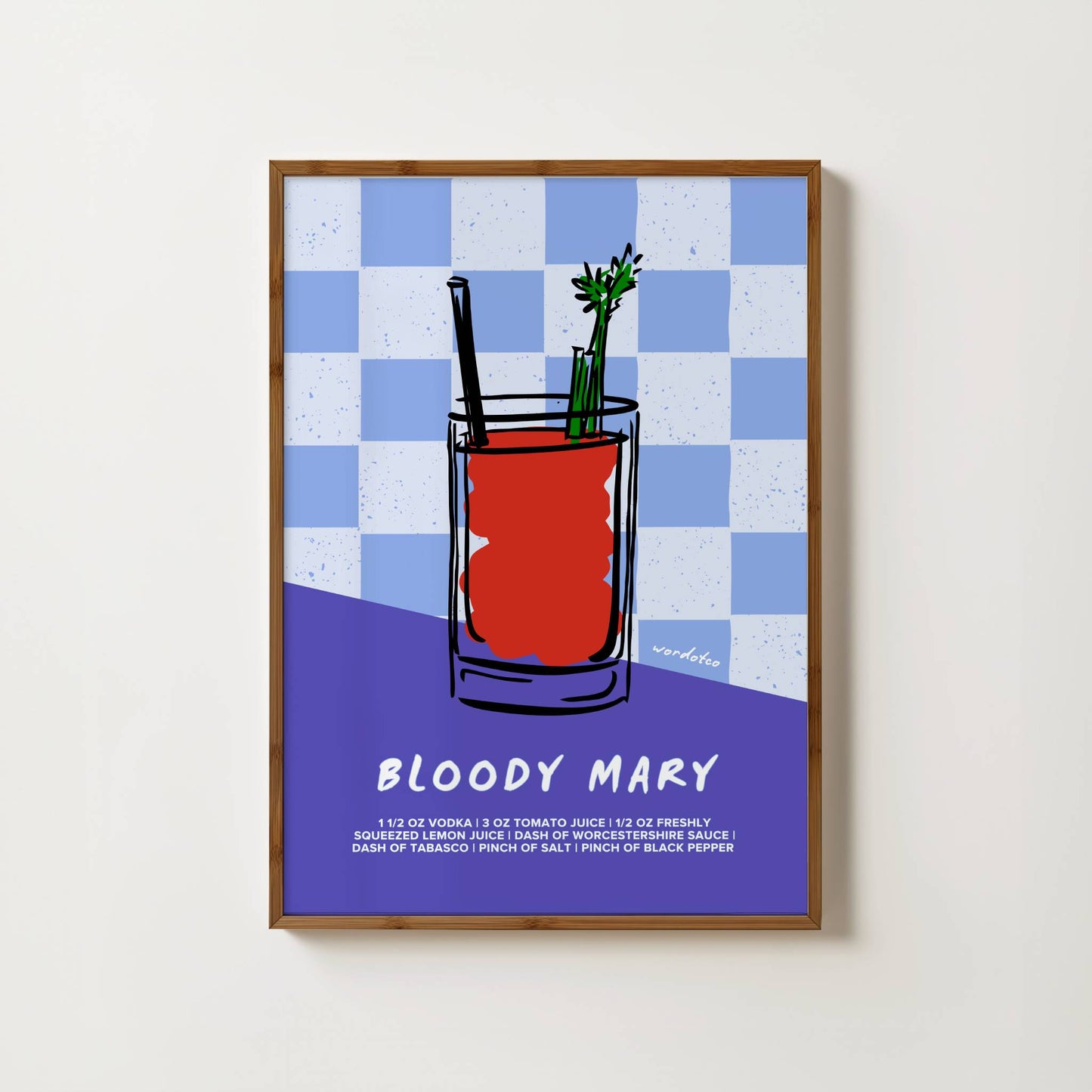 BLOODY MARY COCKTAIL PRINT