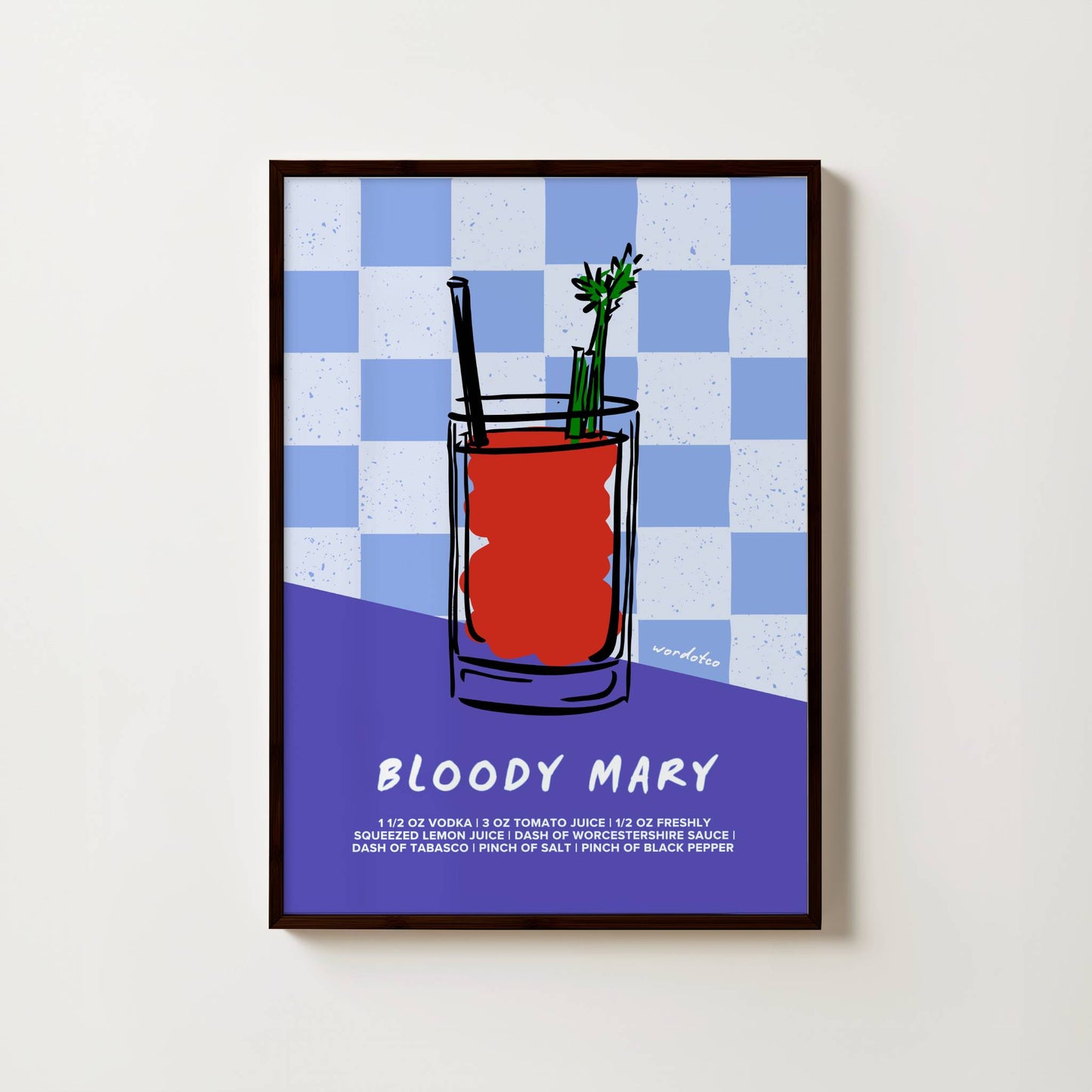 BLOODY MARY COCKTAIL PRINT