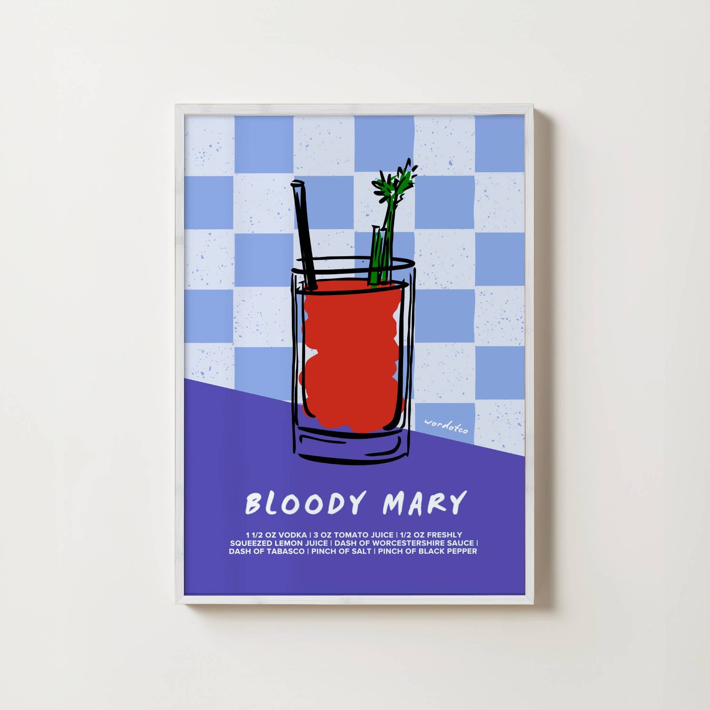 BLOODY MARY COCKTAIL PRINT