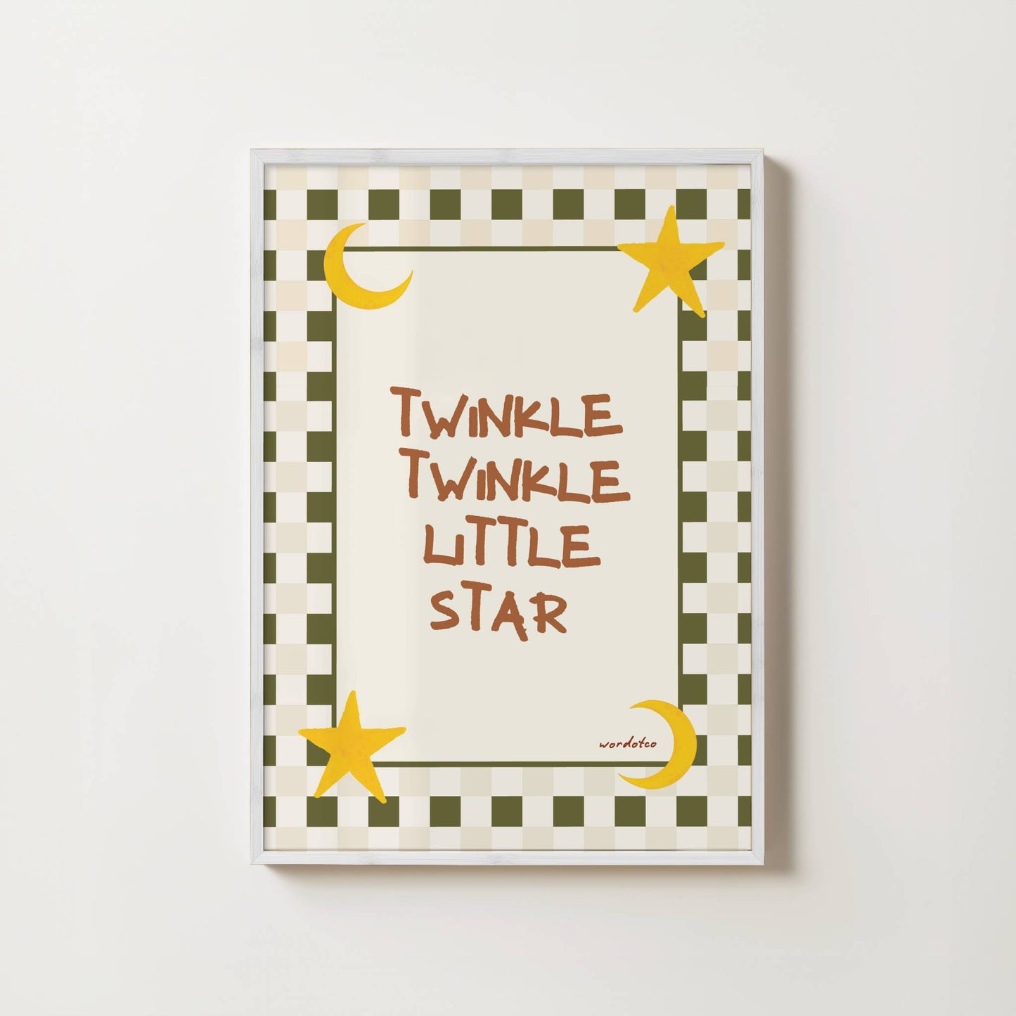 TWINKLE TWINKLE LITTLE STAR NURSERY PRINT