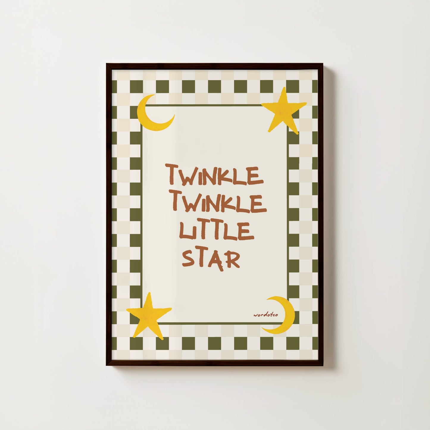 TWINKLE TWINKLE LITTLE STAR NURSERY PRINT