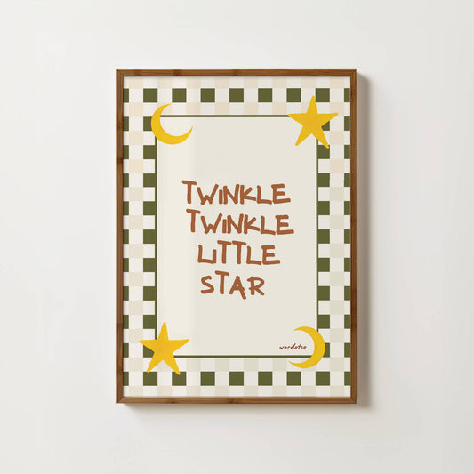 TWINKLE TWINKLE LITTLE STAR NURSERY PRINT