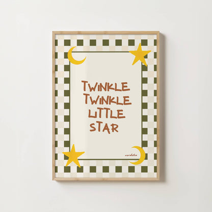 TWINKLE TWINKLE LITTLE STAR NURSERY PRINT