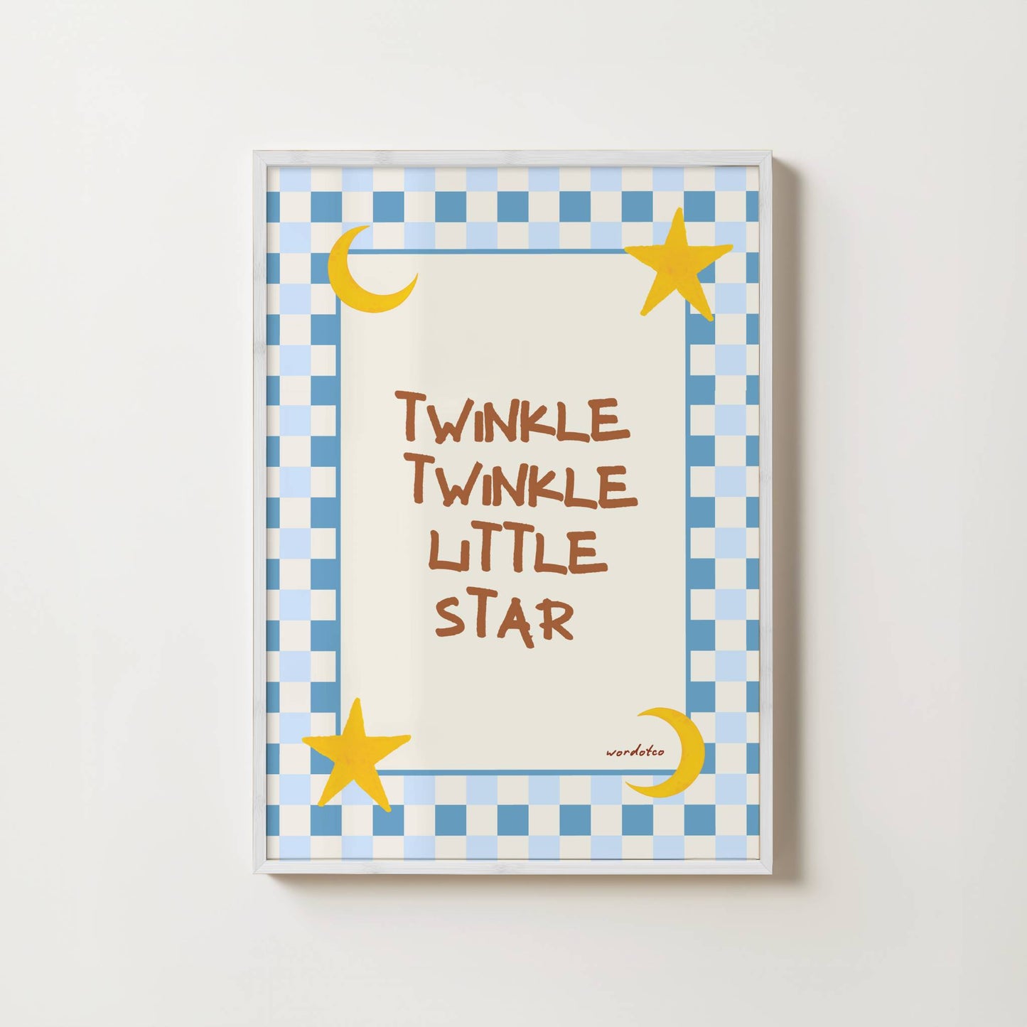 TWINKLE TWINKLE LITTLE STAR NURSERY PRINT