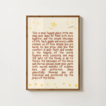 NURSERY HINDU DIVINE BLESSINGS PRINT