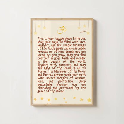 NURSERY HINDU DIVINE BLESSINGS PRINT