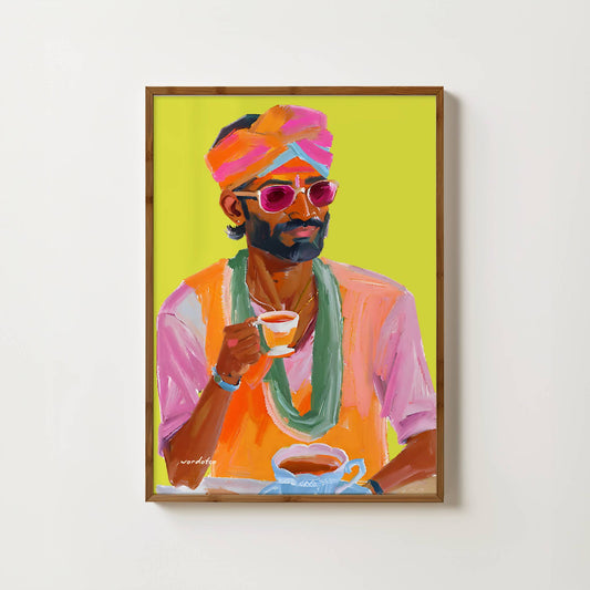 A MAN AND HIS CHAI PRINT