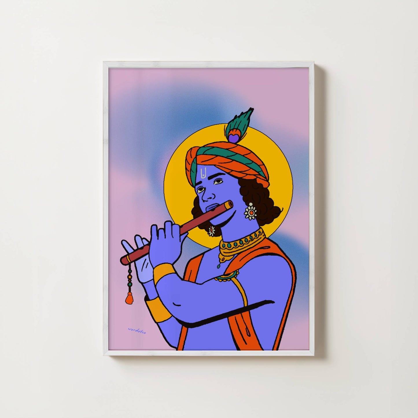 KRISHNA'S FLUTE PRINT