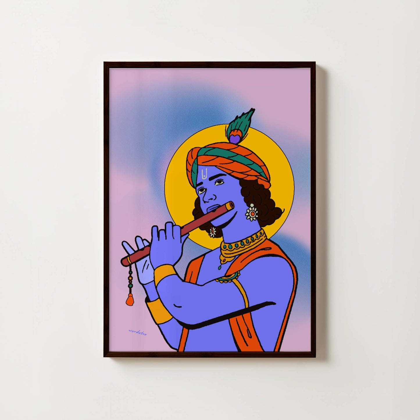 KRISHNA'S FLUTE PRINT