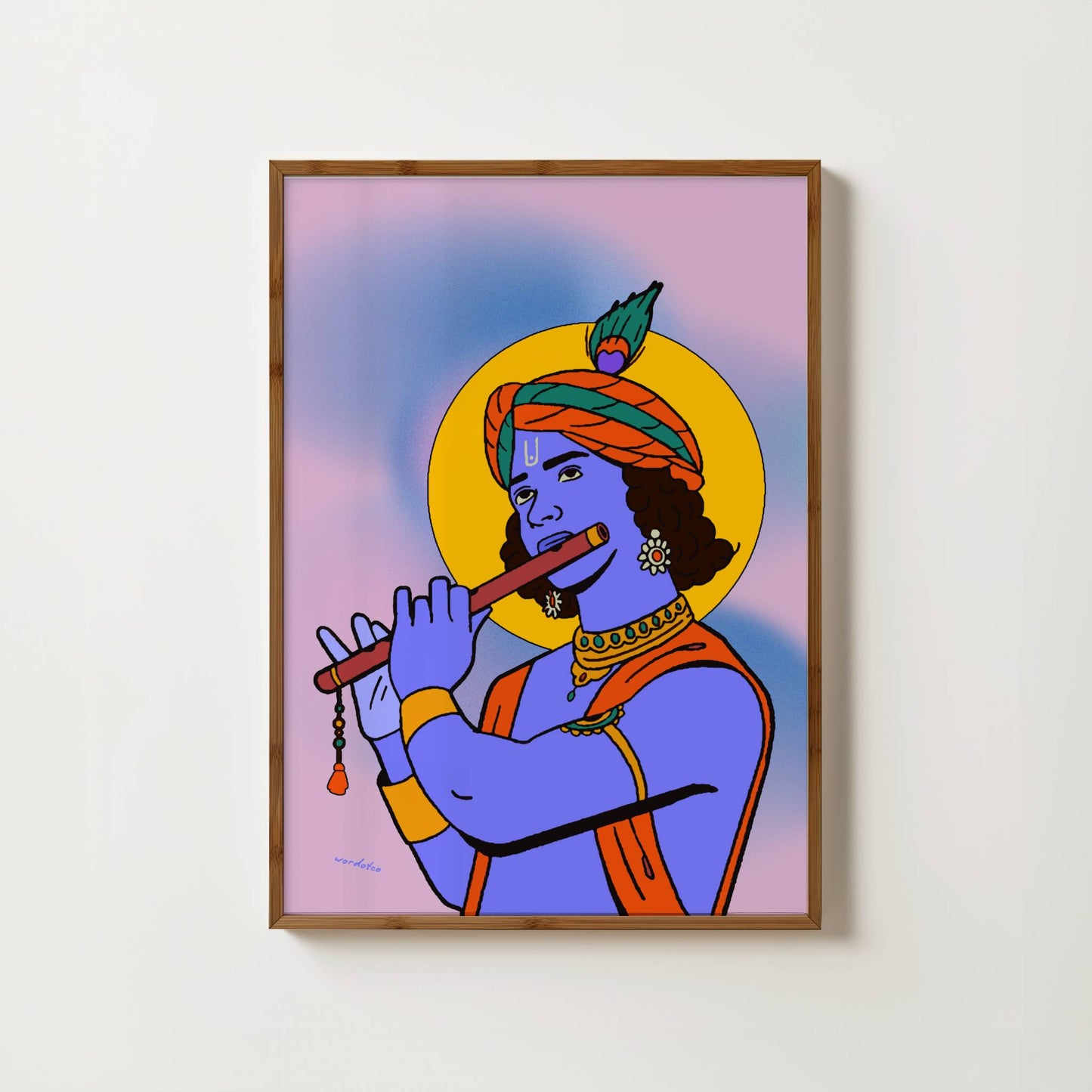 KRISHNA'S FLUTE PRINT