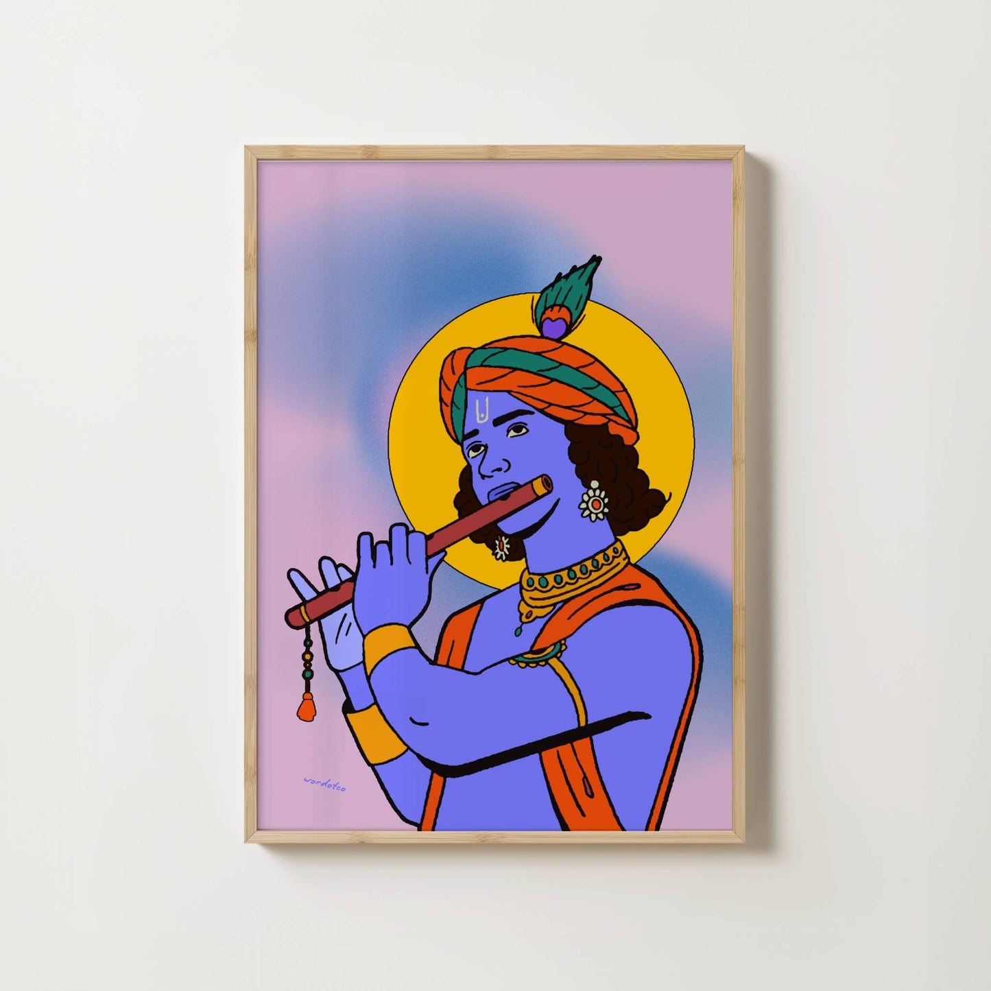 KRISHNA'S FLUTE PRINT