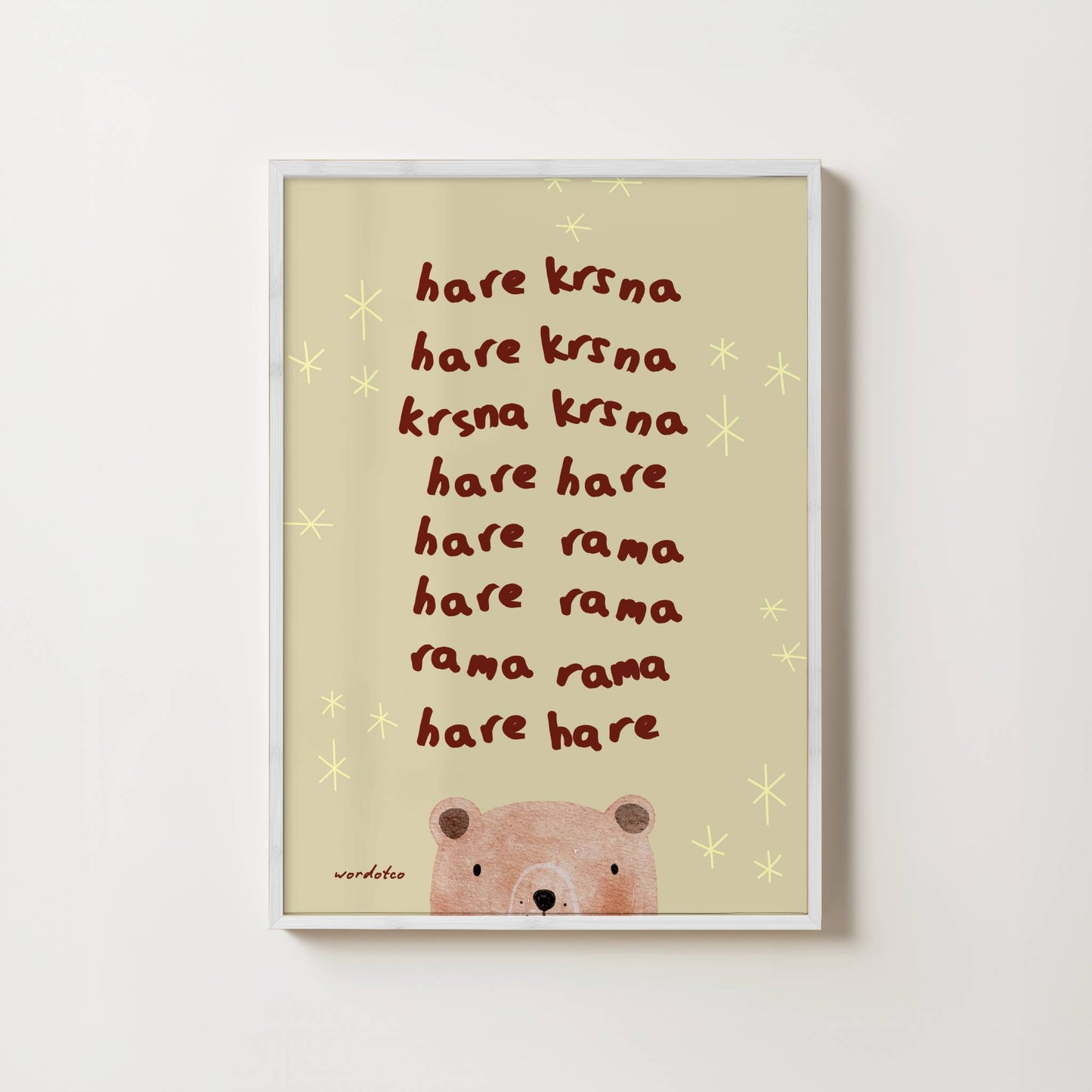 NURSERY HARE KRSNA PRINT