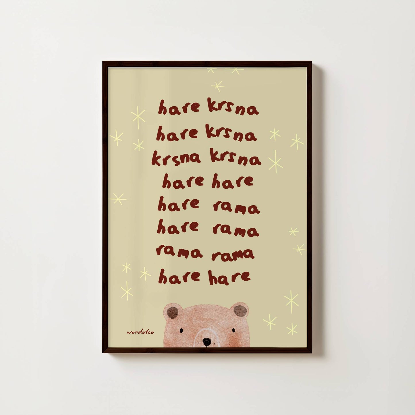 NURSERY HARE KRSNA PRINT