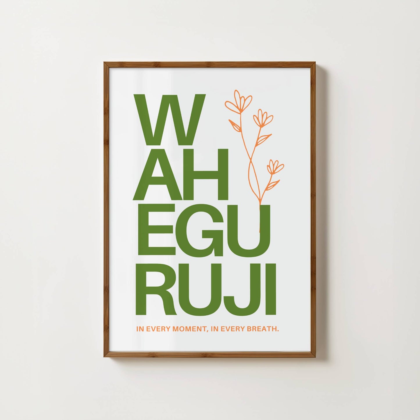 WAHE GURUJI BOTANICAL PRINT