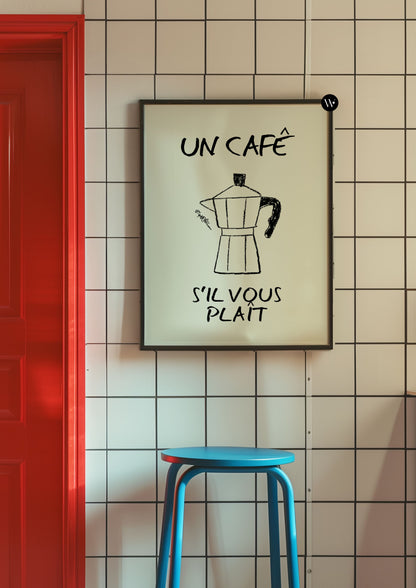 Un Cafe S'il Vous Plait Print