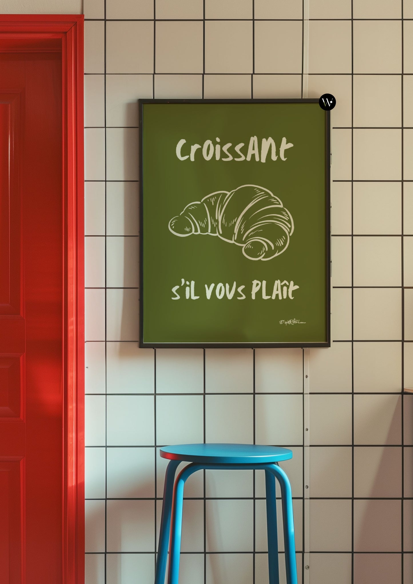 Un Croissant S'il Vous Plait Print