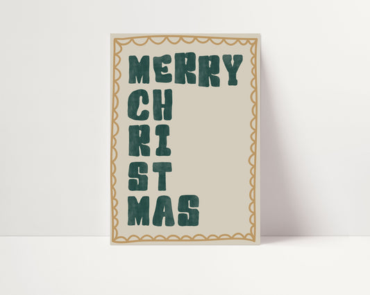 MERRY CHRISTMAS PRINT