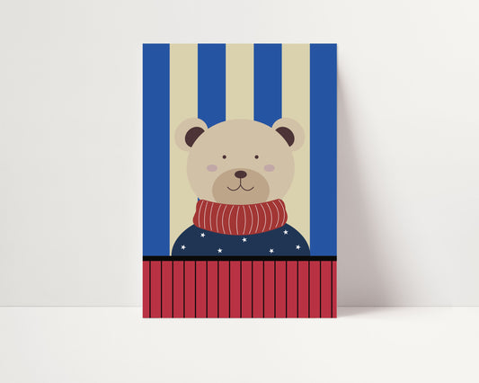 CHRISTMAS BEAR PRINT