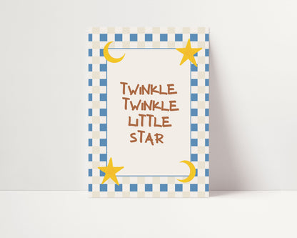 TWINKLE TWINKLE LITTLE STAR NURSERY PRINT