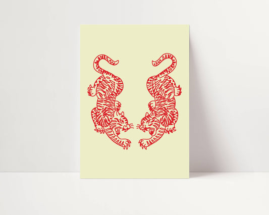 TWIN TIGERS PRINT