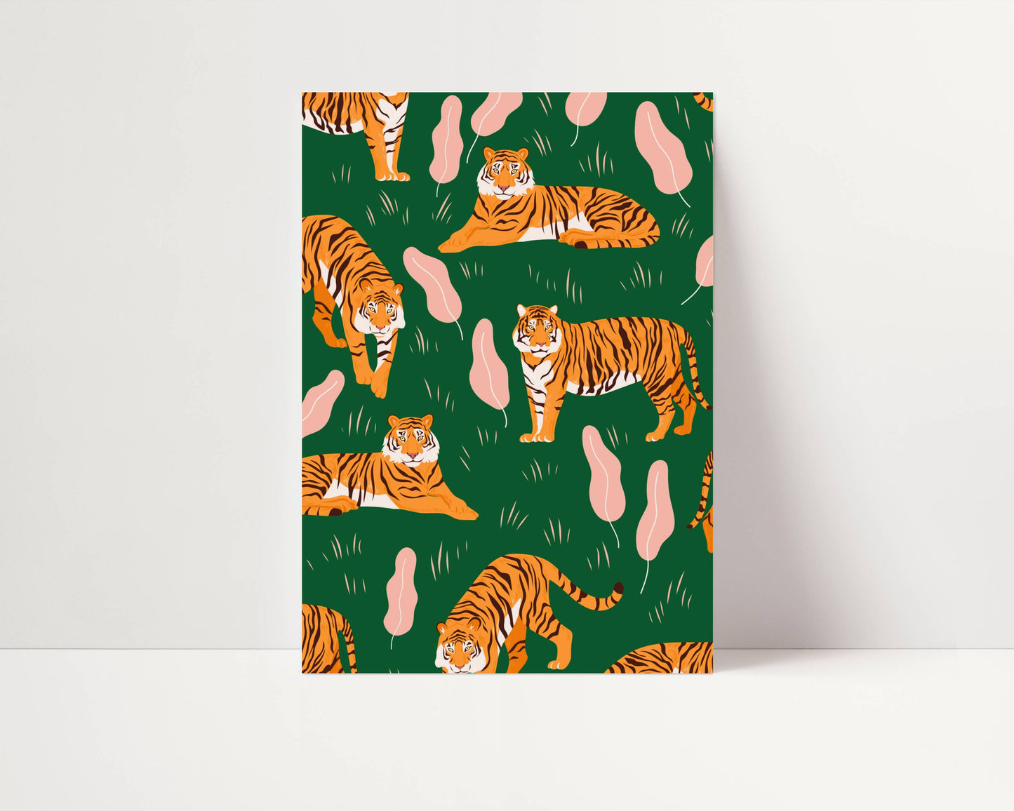 GREEN TIGERS TRIBE PRINT