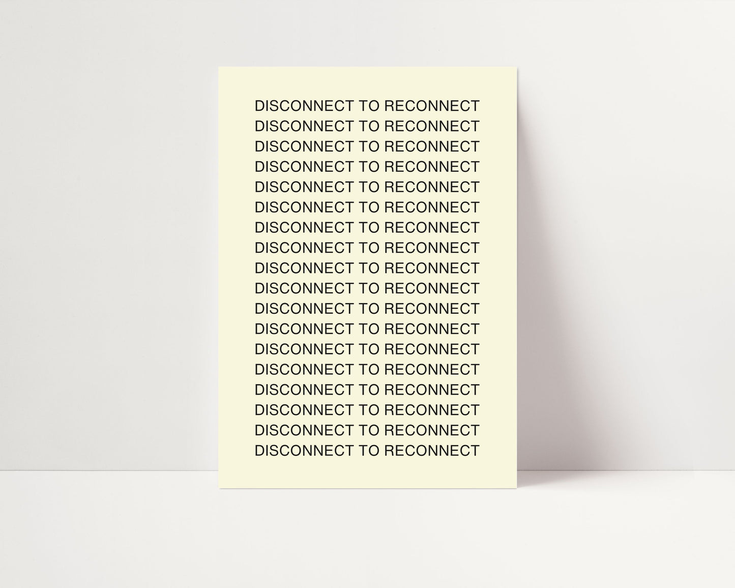 DISCONNECT TO RECONNECT PRINT