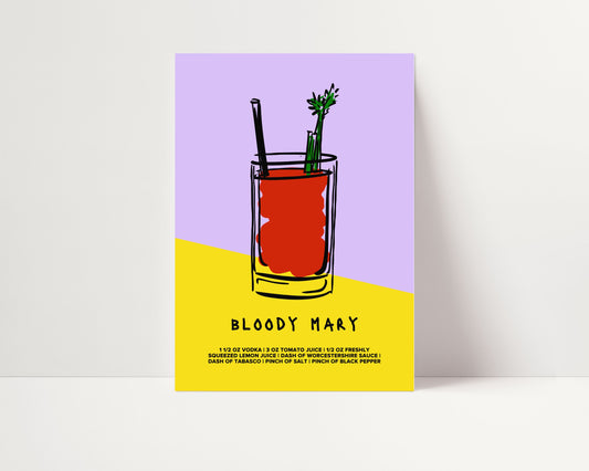 BLOODY MARY COCKTAIL PRINT