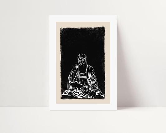 MINIMALIST GURU NANAK PRINT