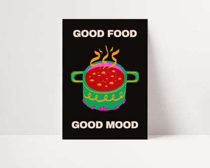 GOOD FOOD GOOD MOOD PRINT