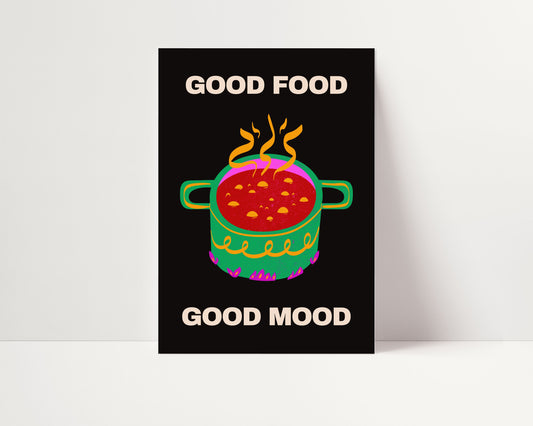 GOOD FOOD GOOD MOOD PRINT