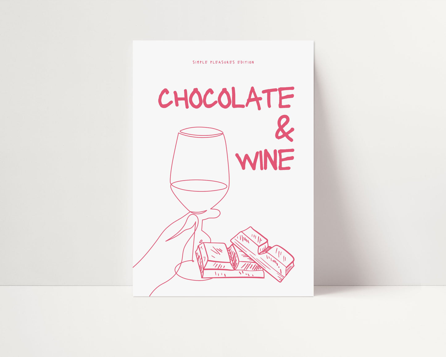 CHOCOLATE & WINE PRINT