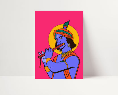 KRISHNA'S FLUTE PRINT