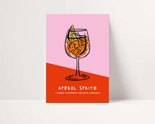 APEROL SPRITZ COCKTAIL PRINT