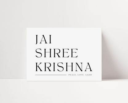 JAI SHREE KRISHNA PRINT