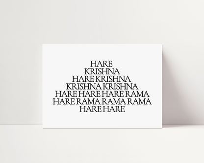 HARE KRISHNA MANTRA PRINT