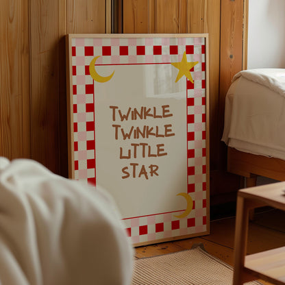 TWINKLE TWINKLE LITTLE STAR NURSERY PRINT