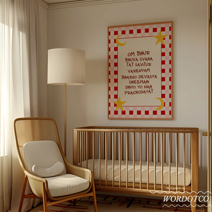 NURSERY GAYATRI MANTRA PRINT