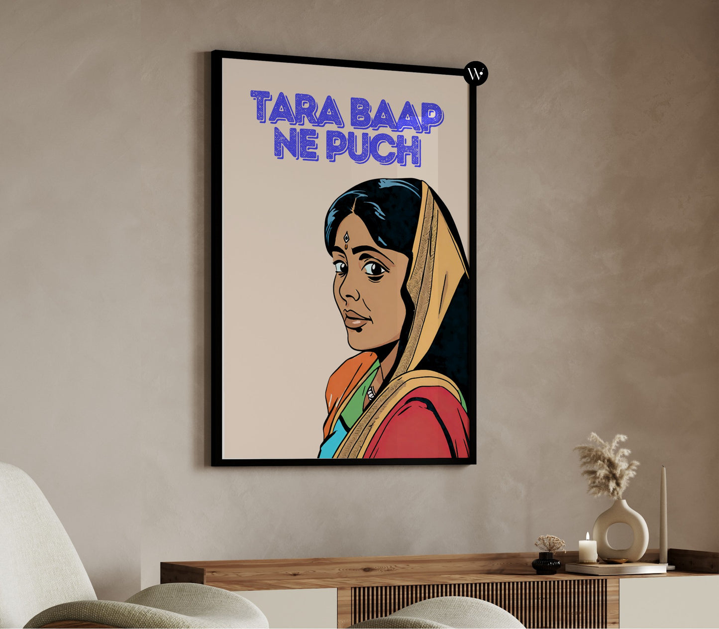Tara Baap Ne Puch Indian Desi Poster Print
