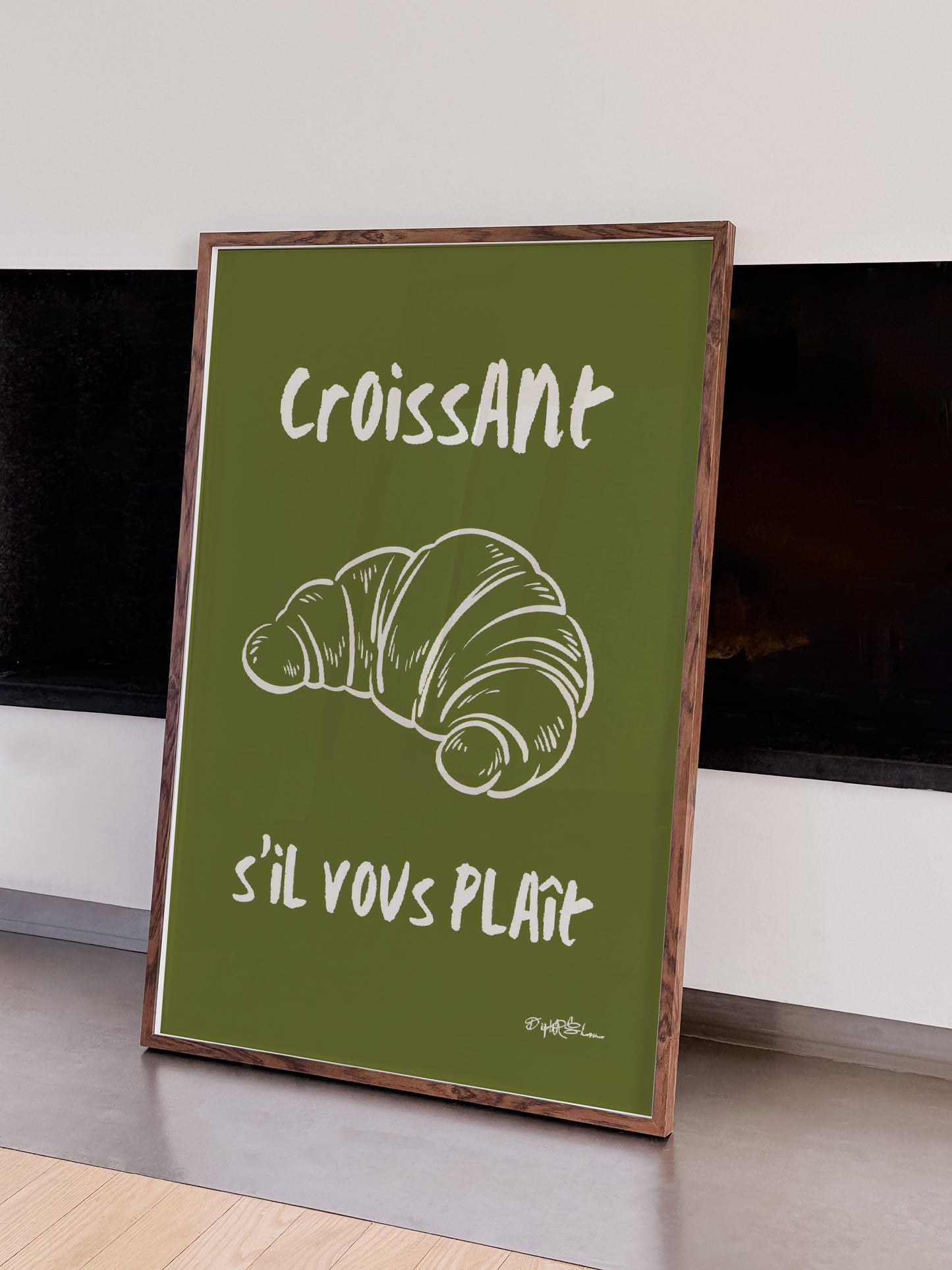 Un Croissant S'il Vous Plait Print