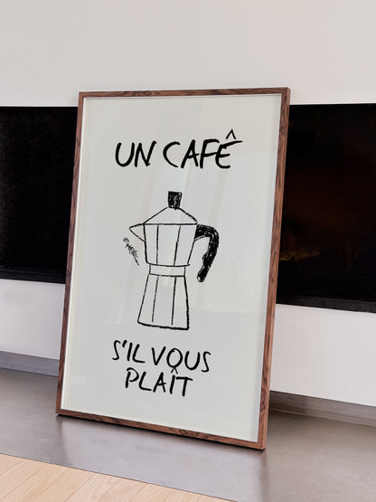 Un Cafe S'il Vous Plait Print